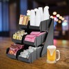 3-Tier Self Serve Condiment Bin Stand with 6 Compartment Serve