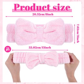 24 Pack Pink Spa Headbands for Washing Face, Bulk Makeup Headband Set for Women, Soft Polyester Terry Cloth Hair Bands for Skincare, Shower, Yoga, and Spa Party Favors