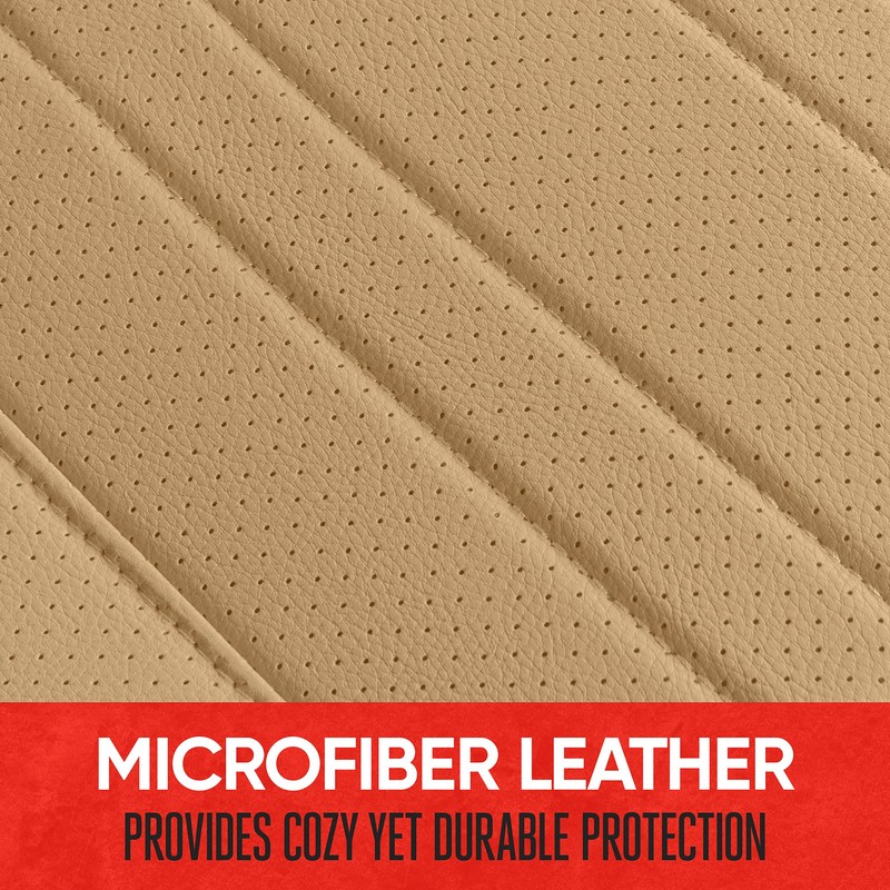 Motor Trend Seat Cover for Cars Trucks SUV, Faux Leather