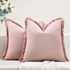 ZWJD Pillow Covers 18x18 Set of 2 Dusty Pink Throw