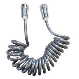 Sanixa GO1426 Spiral Shower Hose 300 cm Grey Flexible 1/2 Inch Connection Plastic Nylon Stretchy Shower Accessories for Hand Shower Bathroom Camping Kink Protection