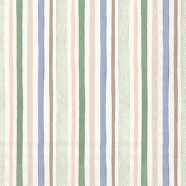 IHR Ideal Home Range - Servilletas desechables de 3 capas, paquete de servilletas de papel, 5 x 5 pulgadas, rayas suaves, 20 unidades