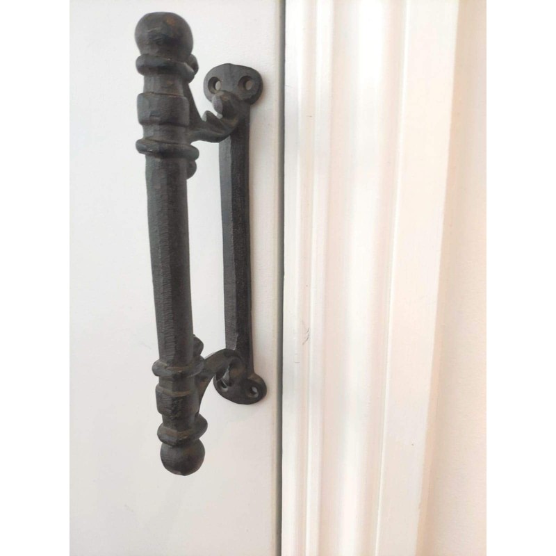 Pristine 7 Inch Cast Iron Barn Door Handle (Black)