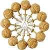 12 Knotty Door knobs - Nautical Drawer pulls - Jute
