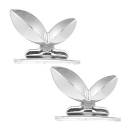 COHEALI 2 Pcs Silver Acrylic Toilet Seat Lid Lifters with Nonslip Handle Fit Toilet Bolt Covers for Secure Hygienic Bathroom Use and Modern Style