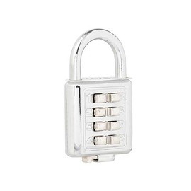 Lock C27C35 Candado de combinación, cromo brillante, 35 mm
