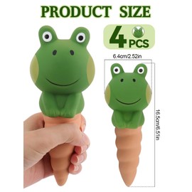 4Pcs Plant Watering Globes, Kalolary Frog Shape Self Watering Spikes Terracotta Drip Water Stakes Irrigation Watering Bulbs for Pot, Indoor, Outdoor, Vacation （Frog A）