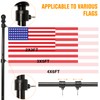 NELXINJO 6FT Flag Pole with Bracket,Professional Stainless Steel No Tangle