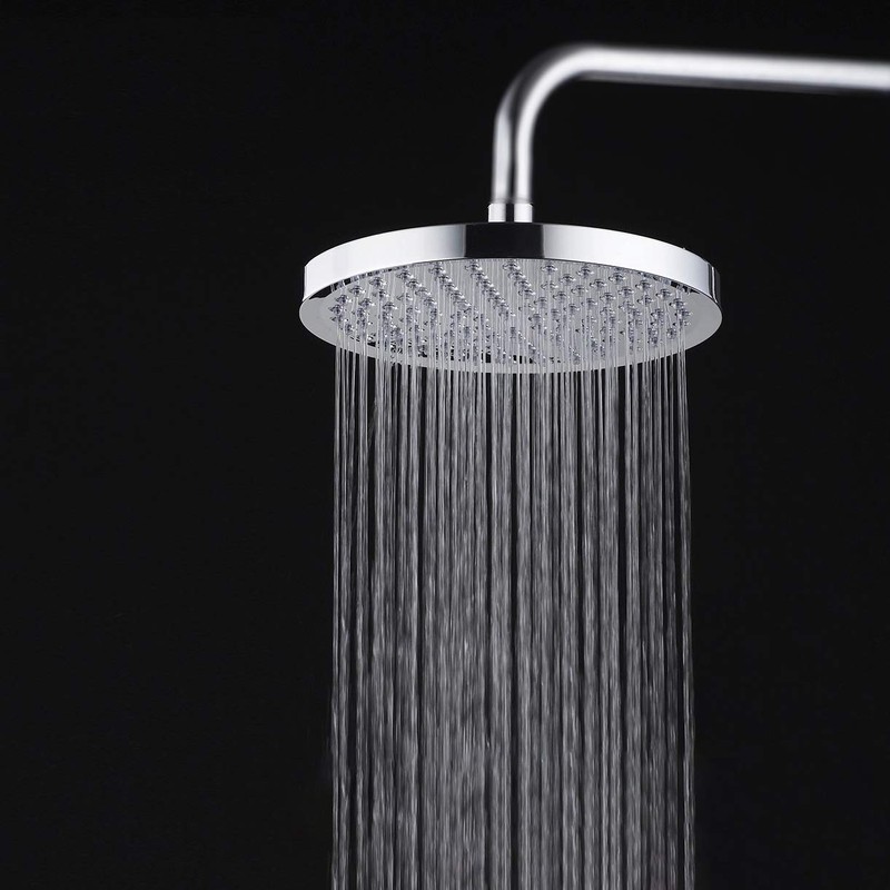 Krobec Shower Head Shower Head 200mm Chrome Premium Shower Set