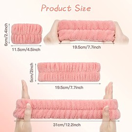 9 Piezas Diadema de Spa Facial, Muñequeras Absorbentes para Lavar la Cara, Toallas de Muñeca, Bandas de Sudor, Bandas de Lavado de SPA, Bandas para el