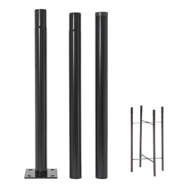 16Ft Tall Street Light Pole, Outdoor Metal Split Heavy Duty Street Lamp Post Solar Split Street Lamp Post Light Pole Street Lamp Post for Patio Street Backyard Parking Lot (4.49+2.99in Pole Diameter)