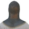 Medieval Warrior Chainmail Coif Armor, 18.75 Inches (BK-BRS)