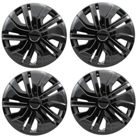 BURANIFUSION for Mitsubishi for Mirage 2017-2018 Plus 14" Hubcap Wheelcover Set Plastic Gloss Black 495-14BLK 4252A140 WEF0466
