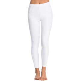 SPANX Jean-Ish Ankle Leggings - Stylish Everyday Leggings - Classic Jean Look - Hidden Core Shaping - Comfortable Denim Alternative - White - Regular, 27.5 Inch Inseam - XL