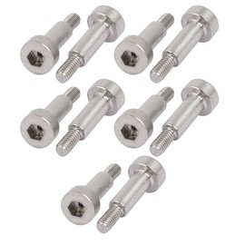 sourcing map 304 Stainless Steel Shoulder Bolts 4 mm Shoulder Diameter 10 mm Length M3 Thread Pack of 10