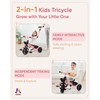 KRIDDO 2-in-1 Toddler Tricycle for Ages 18 Months to 5
