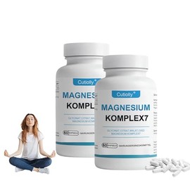 Magnesium Complex, Magnesium Complex High Dose, 7-in-1 with Magnesium Bisglycinate, Magnesium Citrate, Magnesium Malate, Vegan, Stay Relaxed and Naturally Reduce Stress, 60 Capsules