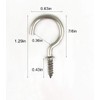 IDEALSV 304 Stainless Steel Screw Ceiling Hooks, 7/8 Inch Screw-in