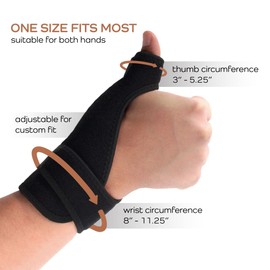 BambooMN Copper D Thumb Compression Brace - 2 Braces