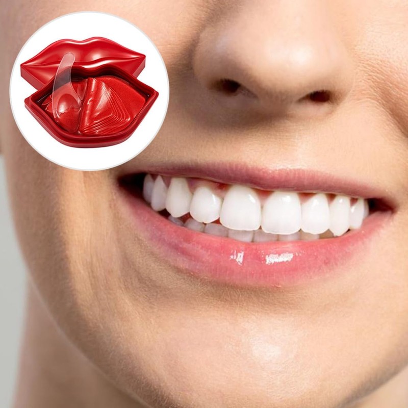 40 Piezas Mascarilla Labial Hidratante para Dormir, Gel Rojo