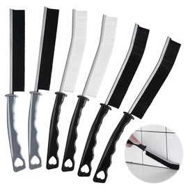 GYSRXS Pack of 6 Grooved Brush Window Groove Brush with Hard Bristles Multifunctional Corner Cleaning Brush Suitable for Window Slots, Sliding Door Rails and Ceramic Tile Gaps