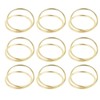12pcs Spiral Napkin Rings Matte Gold Electroplating Prevent Fading Table