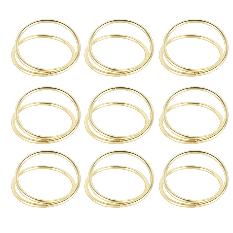 12pcs Spiral Napkin Rings Matte Gold Electroplating Prevent Fading Table