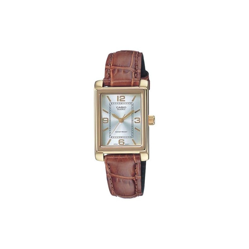 Casio Women Analogue Quartz Watch with Leather Strap LTP-1234PGL-7A2EF