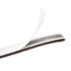 QUARKZMAN Wetter Abisolieren Pinsel 20ft L x 0.35" B x 0.2" H Selbstklebend Dichtung Dichtleiste Kehren Pinsel Braun für Tür Fenster