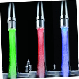 HOMSFOU Pack of 2 Colour Changing Tap LED Faucet LED Bathroom Tap Illuminated Tap