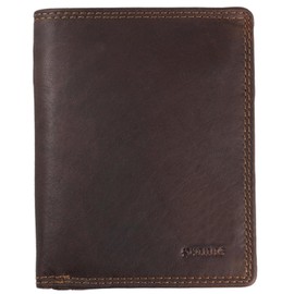 Pranke Men's Genuine Leather Wallet Made of Antique and Soft Cowhide Leather with Card Slots in Vintage Brown, Vintage Brown, Vintage