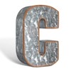 CraftyCrocodile 7" Galvanized Metal Letters for Wall Decor - 3D