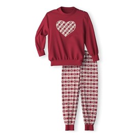CALIDA Family & Friends Children's Cuffed Pyjamas, Made from 100% Organic Cotton, with Soft Ribbed Cuffs at the Cuffs, Rio Red