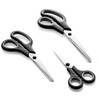 COM-FOUR® 3-Piece Set Multi-Purpose Scissors, Large Household Scissors, Small Kitchen