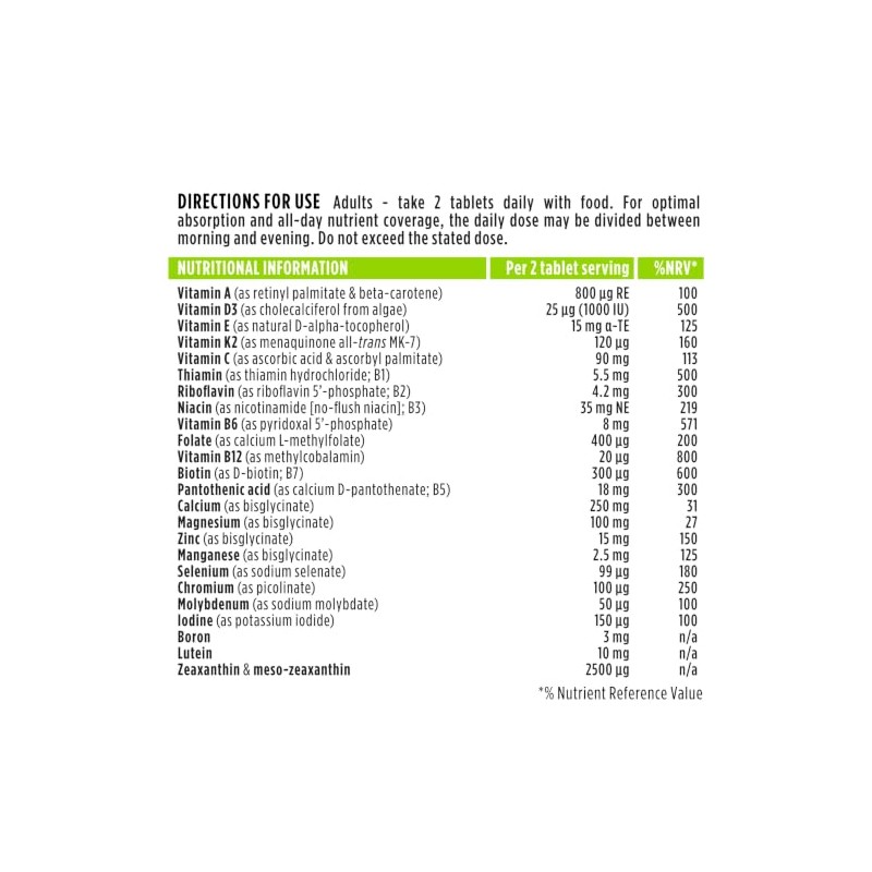 Igennus Methylated Multivitamin for Women 50+ with Calcium & Magnesium