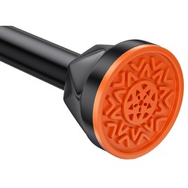 TITGIPE Black Shower Curtain Rod 32-80 Inches, No Drilling Tension Curtain Rod, Rust Proof Adjustable Spring Rods for Bathroom and Window, Stainless Steel