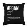 Vegan Noun Protein Definition Plant Based Nutrition Throw Pillow