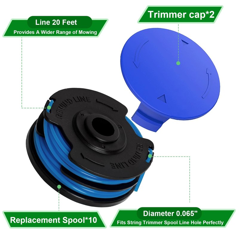 VinneMOO KST-120X Replacement Trimmer Spool Line Compatible with Kobalt 40-Volt