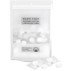 Disposable Compressed Towels, Set of 100, Individually Packaged, Face Towels, For Cleansing, Travel, Disaster Prevention, Outdoors, Lightweight & Highly Absorbent