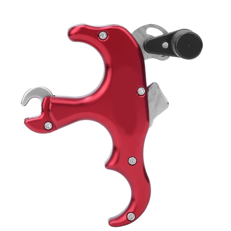 Aluminum Alloy Archery 3 Finger Compound Bow Release Grip Thumb
