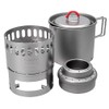 Evernew Titanium Lightweight Camping Mug Pot Stove Set, 500