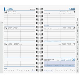 BRUNNEN Weekly Replacement Calendar Model 756 '26 | 87 x 153 mm, Cardboard, White
