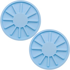 MEAJOO 2-Piece Non-Slip Car Cup Holder Coaster – 2.75 Inch Auto Insert, Universal Fit for Cars & SUVs – Durable & Easy to Clean Drink Mat (Blue)