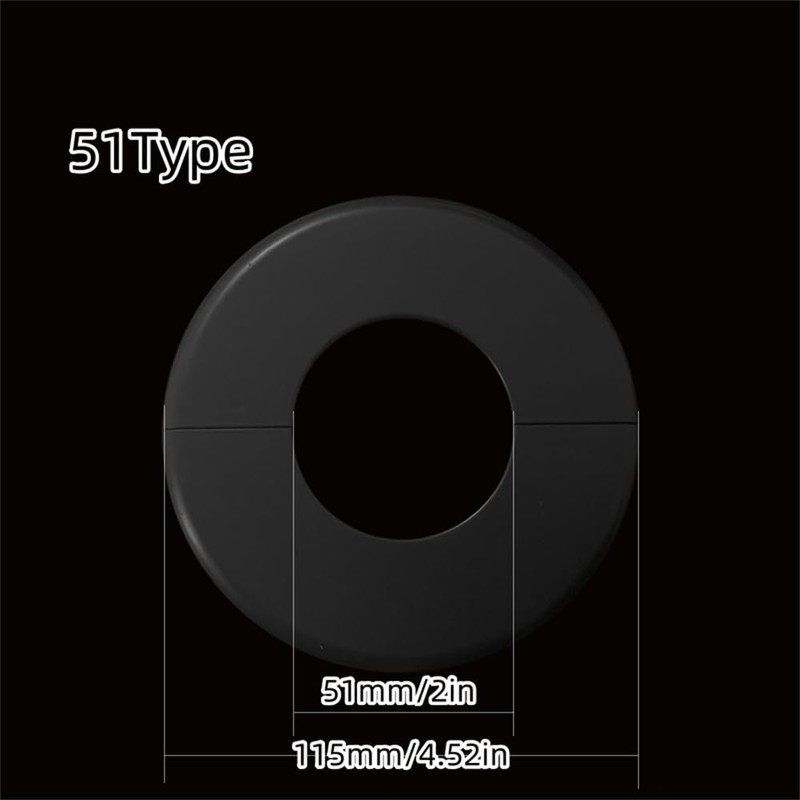 ABS Wall Split Flange Self-Adhesive Tape Round Escutcheon Plate Cover