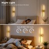 JUSHENG 5000mAh Battery Operated Wall Sconce, 3000K/4000K/6000K Dimmable Brass Cordless