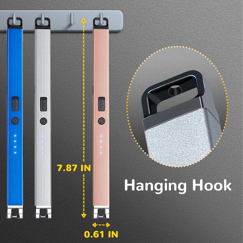 4 Pack Electric Candle Lighter USB Rechargeable Lighters Windproof Plasma