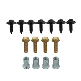 BuliBoao Front Bumper Skid Plate Bolts Nutserts Rivet Nuts Fits for Jeep Gladiator 2020-2024, Wrangler 2018-2024 6511076AA, 6104414AA, 6512587AA