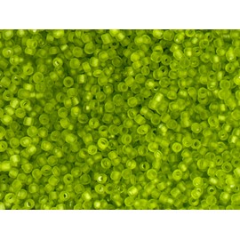 Tamaño de las abalorio de semilla: 11/0 50 gr / 1.76 oz (verde lima transparente mate)