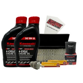 Cyclemax Tune Up Kit 10W-30 with Spark Plugs compatible with Kawasaki compatible with FH601V FH641V FH661V FH680V FH721V