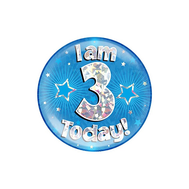OAKTREE UK 633353 6" Jumbo Badge I am 3 Today
